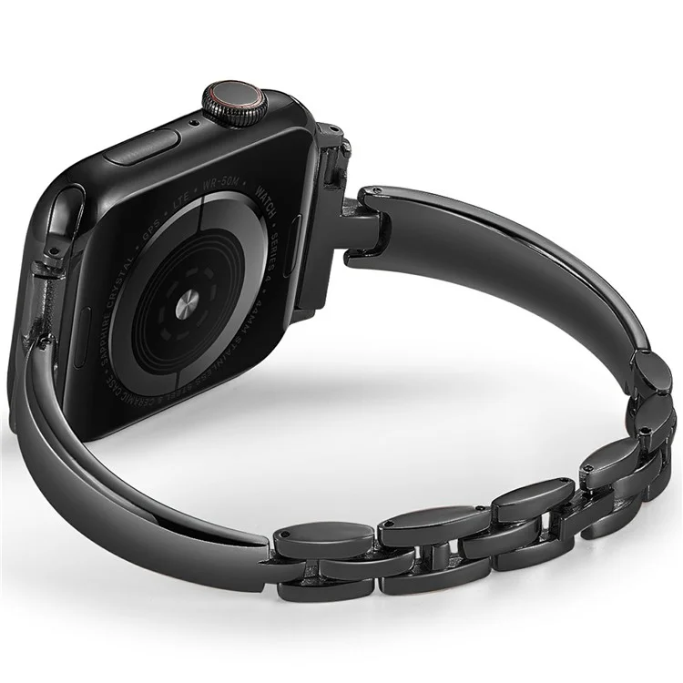 Браслет для часов KALEBOL для Apple Watch Series 10 9 8 7 SE 6 5 4 3 2 1 42 мм 41 мм 40 мм 38 мм, сплав цинка - черный