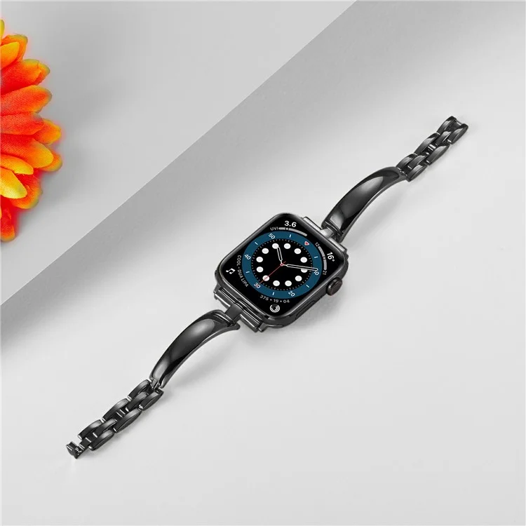 Браслет для часов KALEBOL для Apple Watch Series 10 9 8 7 SE 6 5 4 3 2 1 42 мм 41 мм 40 мм 38 мм, сплав цинка - черный