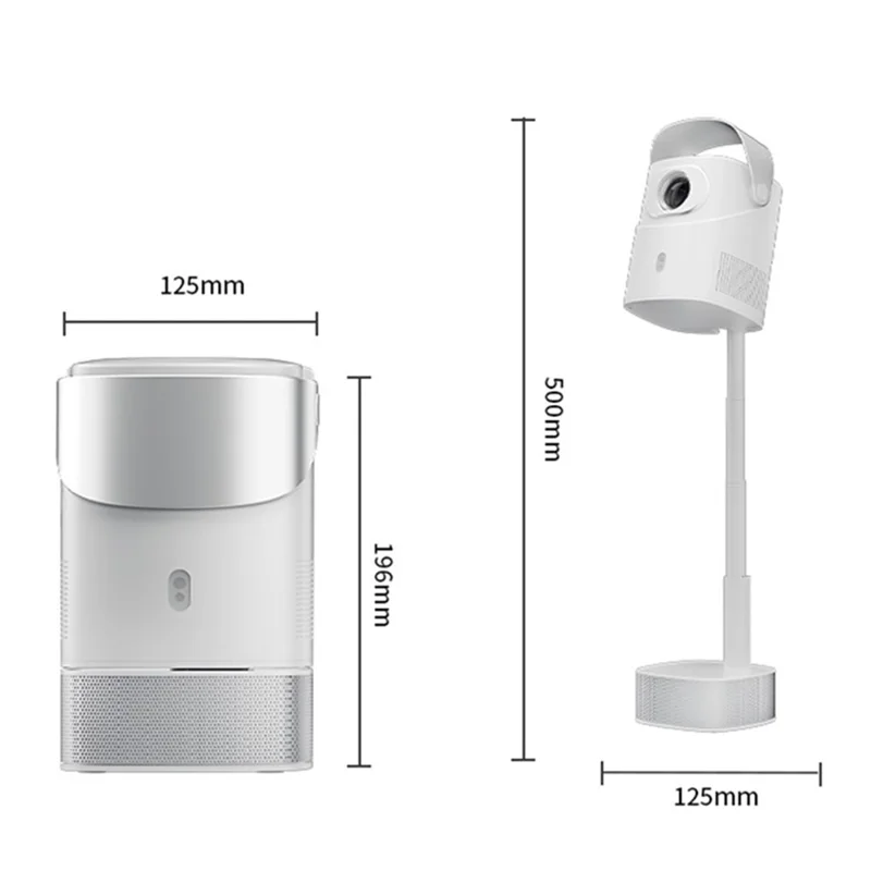 TS-9pro 1080P Projector with Hidden Bracket Auto Focus Keystone Correction Home Theater 1+8G - UK Plug