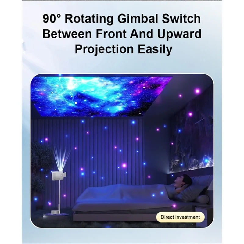 TS-9pro 1080P Projector with Hidden Bracket Auto Focus Keystone Correction Home Theater 1+8G - UK Plug