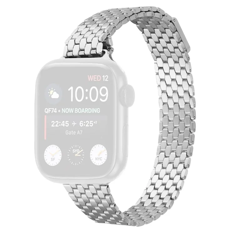 Массовая закупка магнитной пряжки для ремешка Apple Watch Series 10 9 8 7 SE 6 5 4 3 2 1 42 мм 41 мм 40 мм 38 мм металлический серебристый ремешок для часов