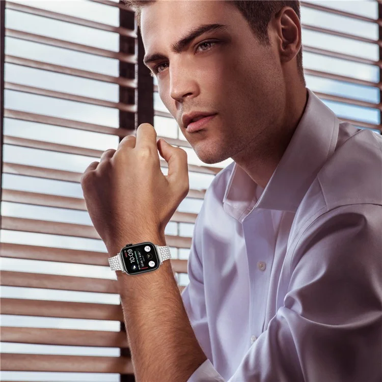 Массовая закупка магнитной пряжки для ремешка Apple Watch Series 10 9 8 7 SE 6 5 4 3 2 1 42 мм 41 мм 40 мм 38 мм металлический серебристый ремешок для часов