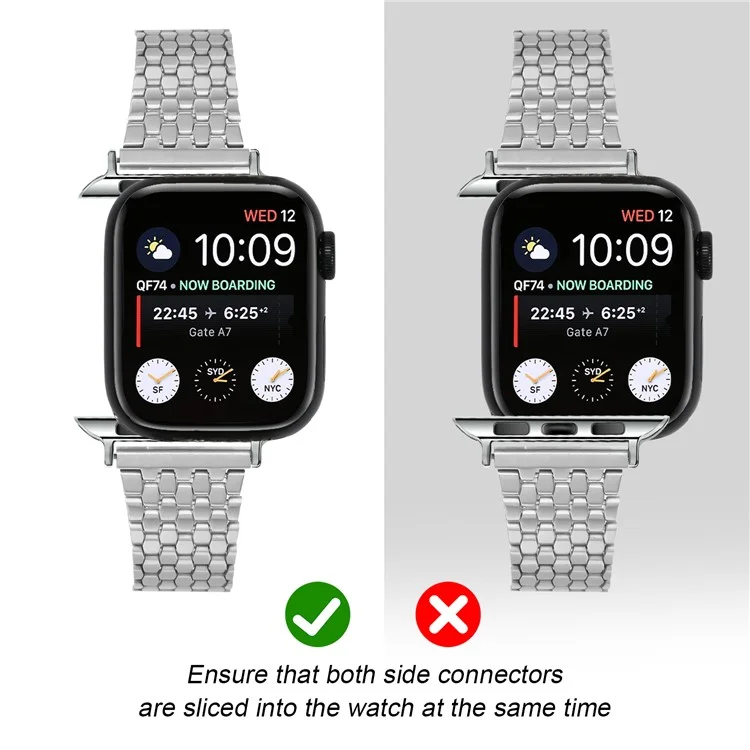 Массовая закупка магнитной пряжки для ремешка Apple Watch Series 10 9 8 7 SE 6 5 4 3 2 1 42 мм 41 мм 40 мм 38 мм металлический серебристый ремешок для часов