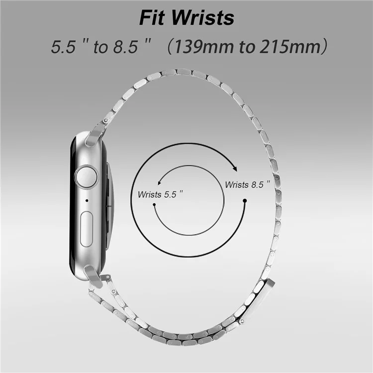 Массовая закупка магнитной пряжки для ремешка Apple Watch Series 10 9 8 7 SE 6 5 4 3 2 1 42 мм 41 мм 40 мм 38 мм металлический серебристый ремешок для часов