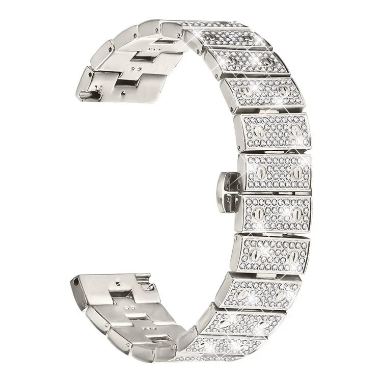 Для Xiaomi Watch S1 / S1 Active Band Alloy Metal Rhinestones Decor Watch Strap with Butterfly Clasp - Starlight