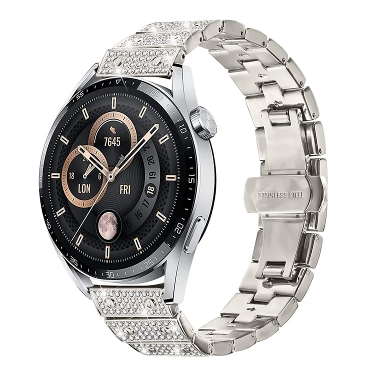Для Xiaomi Watch S1 / S1 Active Band Alloy Metal Rhinestones Decor Watch Strap with Butterfly Clasp - Starlight