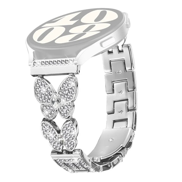 For Honor Watch GS Pro Band Butterfly Rhinestones Decor Silber Legierung Metall Armband
