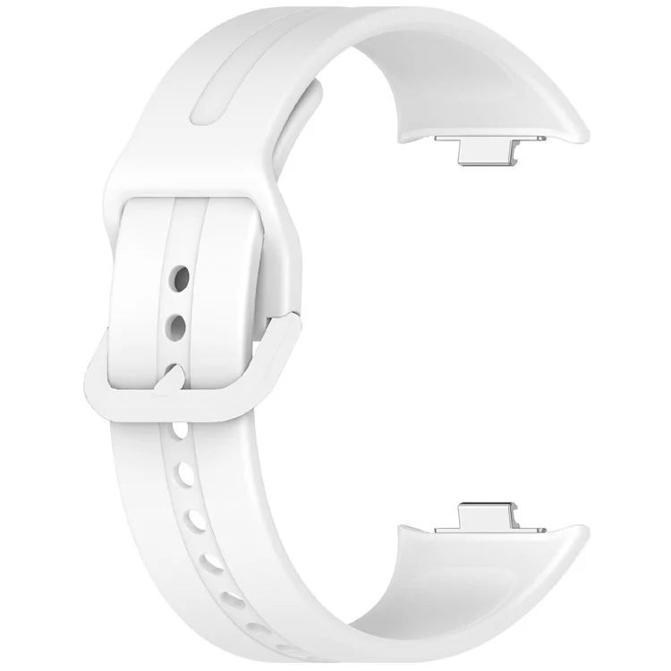 Pulseira de silicone para Xiaomi Smart Band 9 Pro / 8 Pro / Redmi Watch 5 eSIM / 5 / 4 Pulseira de relógio ajustável - Branca