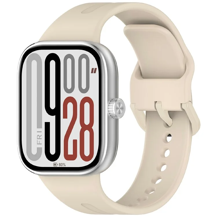 Silicone Strap for Xiaomi Smart Band 9 Pro  /  8 Pro  /  Redmi Watch 5 eSIM  /  5  /  4 Adjustable Watch Band - Starlight