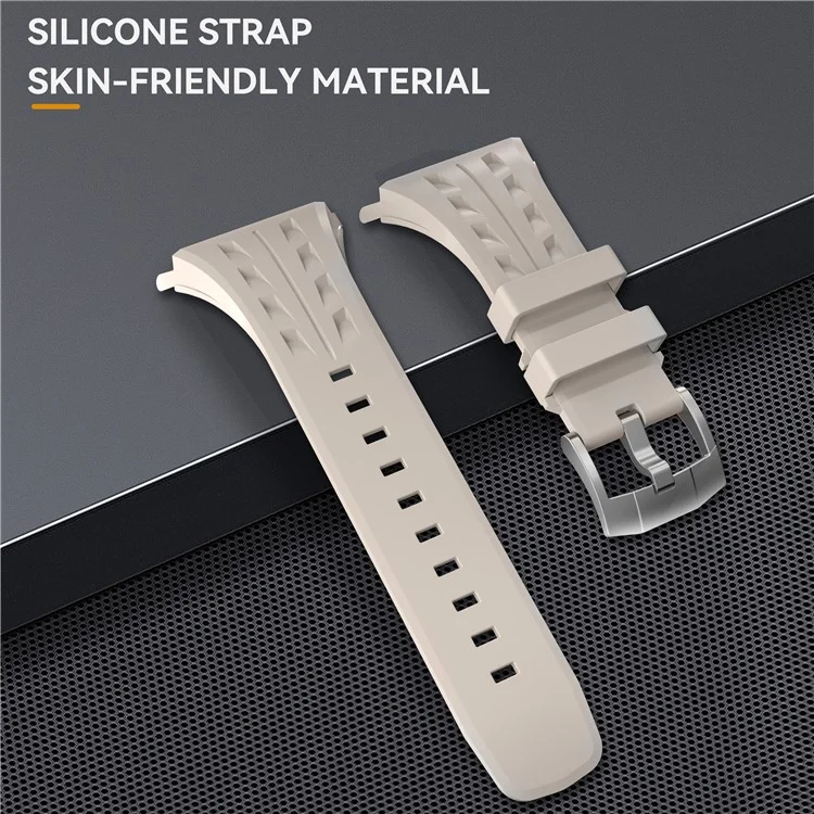SHELLBOX For Apple Watch Series 10 46mm Metal Anti Drop Modification Watch Case with Band - Steel Color+White