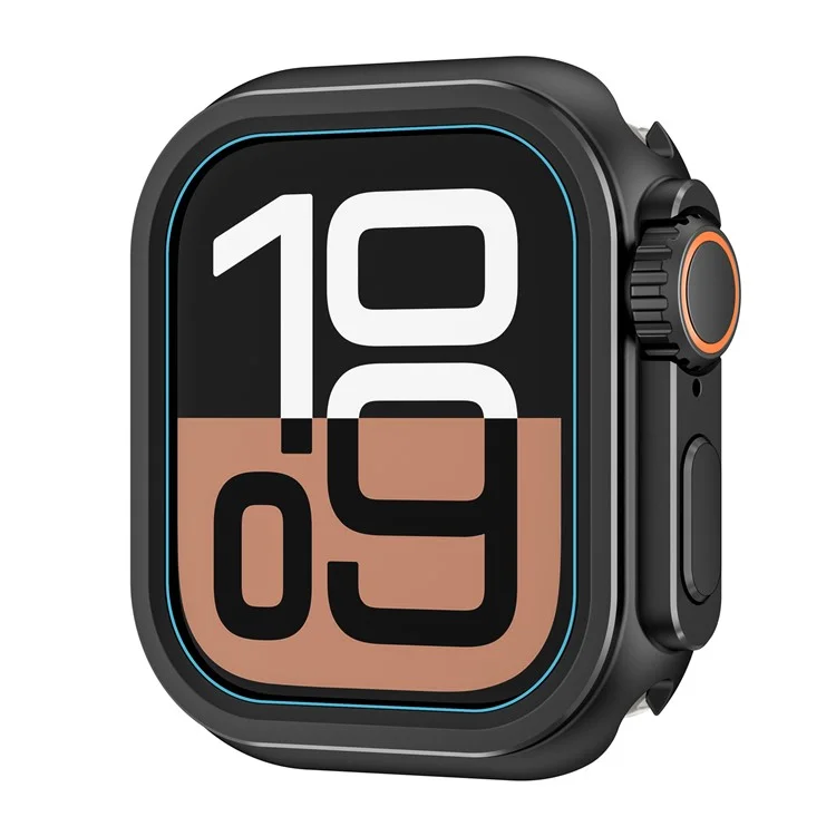 Boîtier de montre pour Apple Watch Series SE (2023) / SE (2022) / SE / 6 / 5 / 4 / 44 mm, alliage de zinc + couvercle de protection en PC - Noir