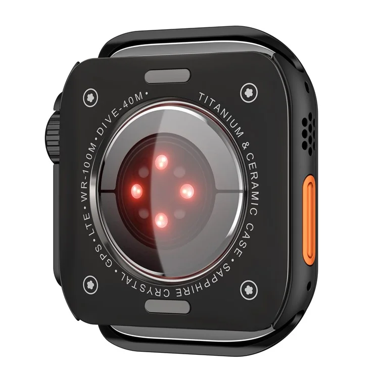 Boîtier de montre pour Apple Watch Series SE (2023) / SE (2022) / SE / 6 / 5 / 4 / 44 mm, alliage de zinc + couvercle de protection en PC - Noir