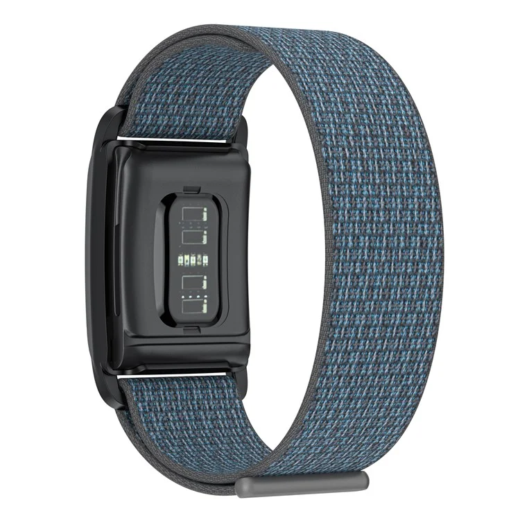 For WHOOP 4.0 Replacement Band Fitness Tracker Nylon Wristband Strap with PC Case - Grey / Black