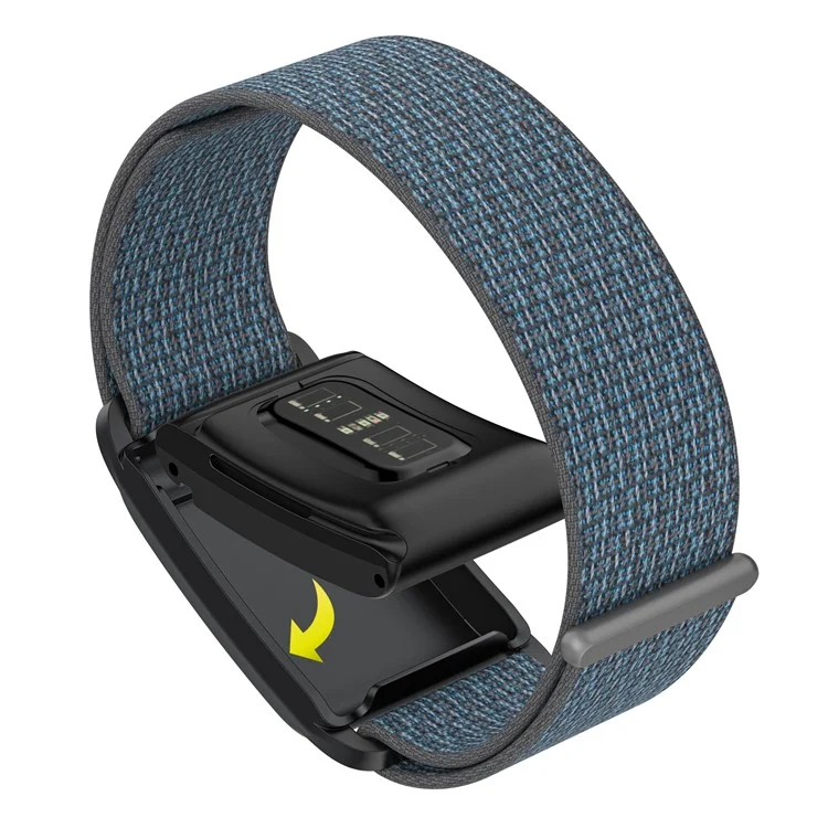 For WHOOP 4.0 Replacement Band Fitness Tracker Nylon Wristband Strap with PC Case - Grey / Black
