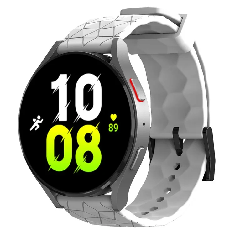 Массовая закупка 22-миллиметрового ремешка для часов для Samsung Galaxy Watch3 45 мм / Huami Amazfit Pace с футбольным узором из силикона - белый