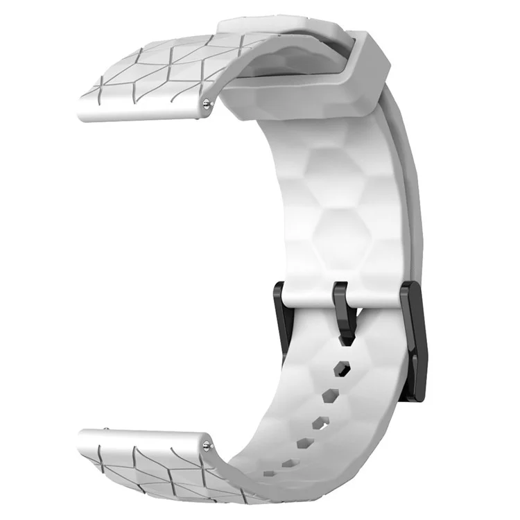 Массовая закупка 22-миллиметрового ремешка для часов для Samsung Galaxy Watch3 45 мм / Huami Amazfit Pace с футбольным узором из силикона - белый