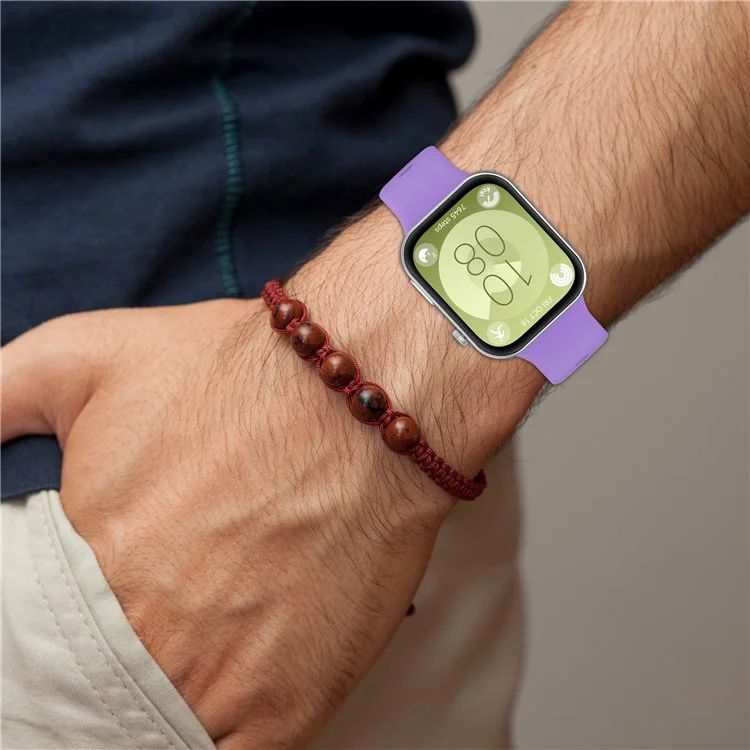 Массовая закупка силиконового ремешка для часов Huawei Watch Fit 3 с цветной соответствующей пряжкой - сиреневый фиолетовый