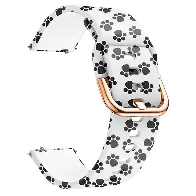 Bulk Purchasing 22mm Silicone Watch Strap for Samsung Galaxy Watch 46mm / Huawei Watch GT 2 46mm  / GT 46mm Pattern Print Band - Paw
