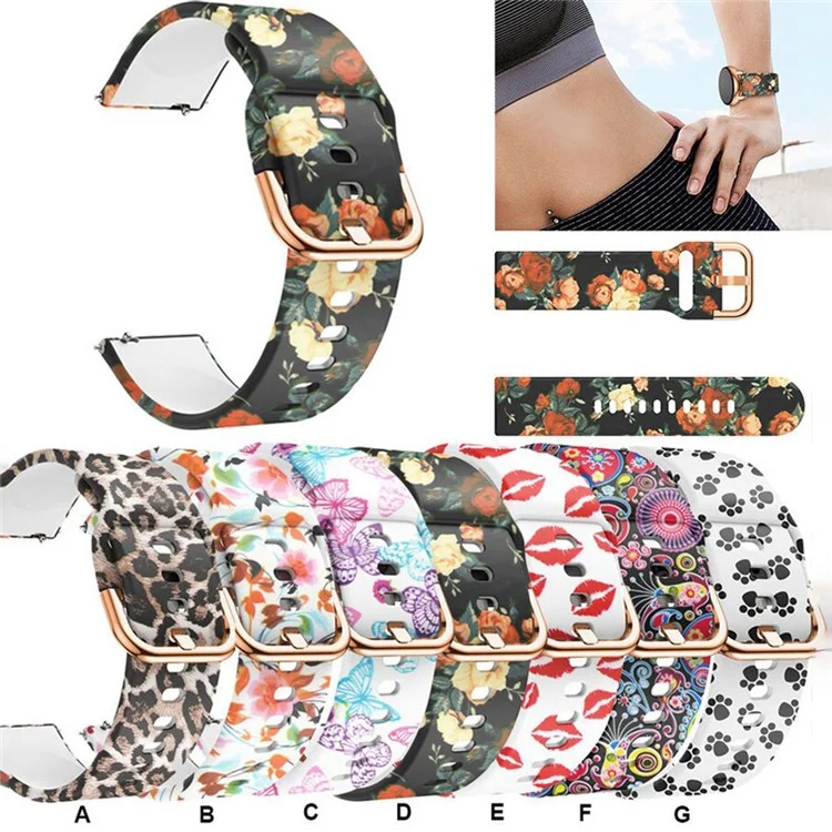 Bulk Purchasing 22mm Silicone Watch Strap for Samsung Galaxy Watch 46mm / Huawei Watch GT 2 46mm  / GT 46mm Pattern Print Band - Paw