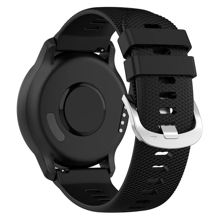 Массовая закупка 20-миллиметрового силиконового ремешка для часов для Garmin Venu 2 Plus / D2 Air X10 / Samsung Galaxy Watch 5 40 мм с перекрестной текстурой - черный
