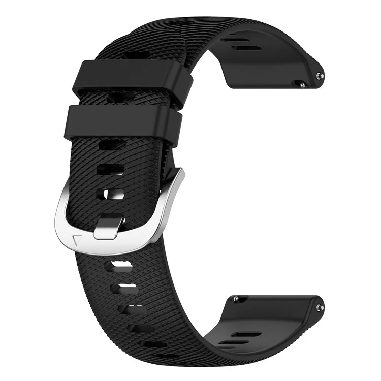 Compra a granel Correa de silicona de 18 mm para Garmin Forerunner 255S / 265S Banda para reloj con textura cruzada - Negro