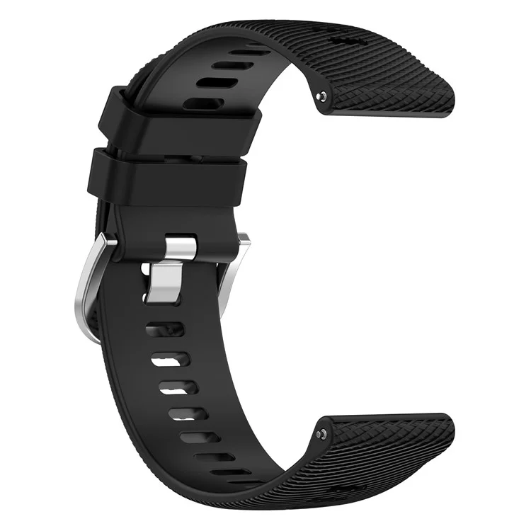 Compra a granel Correa de silicona de 18 mm para Garmin Forerunner 255S / 265S Banda para reloj con textura cruzada - Negro
