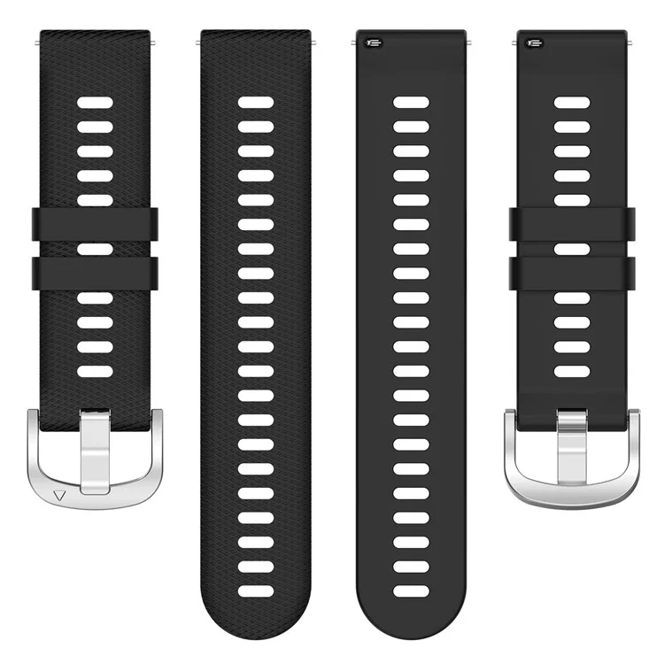 Compra a granel Correa de silicona de 18 mm para Garmin Forerunner 255S / 265S Banda para reloj con textura cruzada - Negro