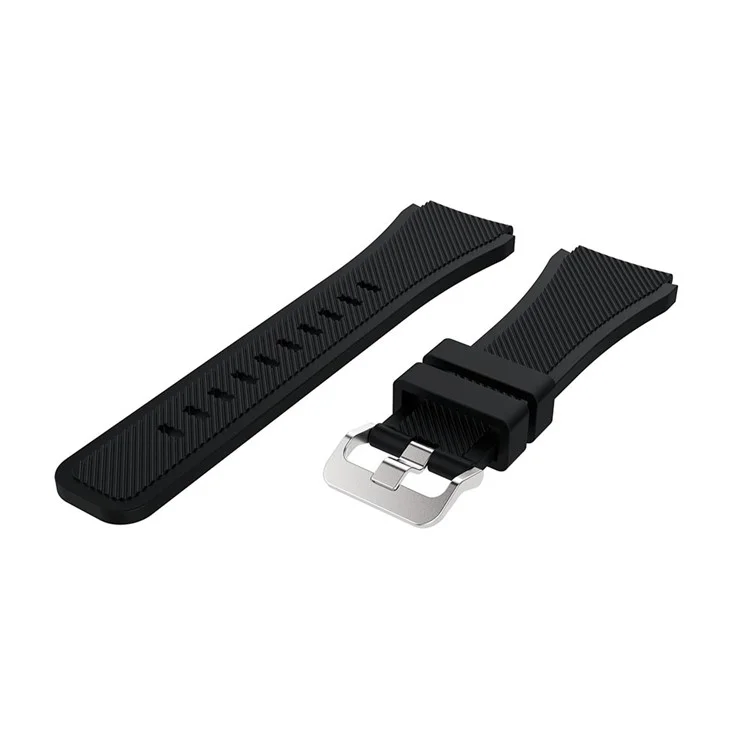 Massenkauf-Ersatzarmband für Samsung Galaxy Watch3 45mm / Watch 46mm / Huami Amazfit Pace Silikon-Uhrenarmband - Schwarz
