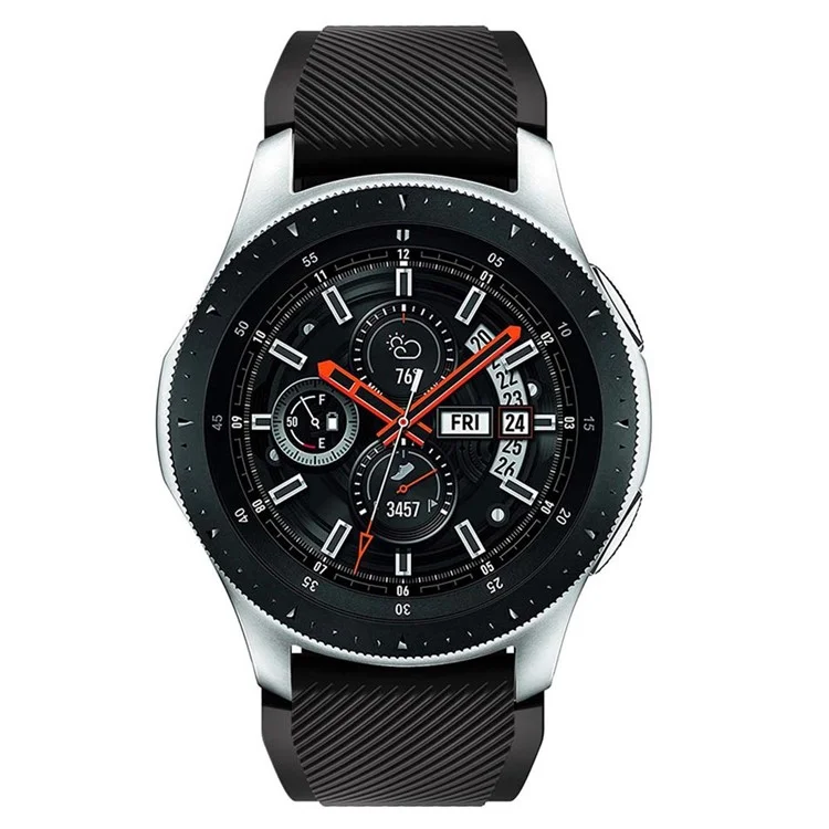 Massenkauf-Ersatzarmband für Samsung Galaxy Watch3 45mm / Watch 46mm / Huami Amazfit Pace Silikon-Uhrenarmband - Schwarz