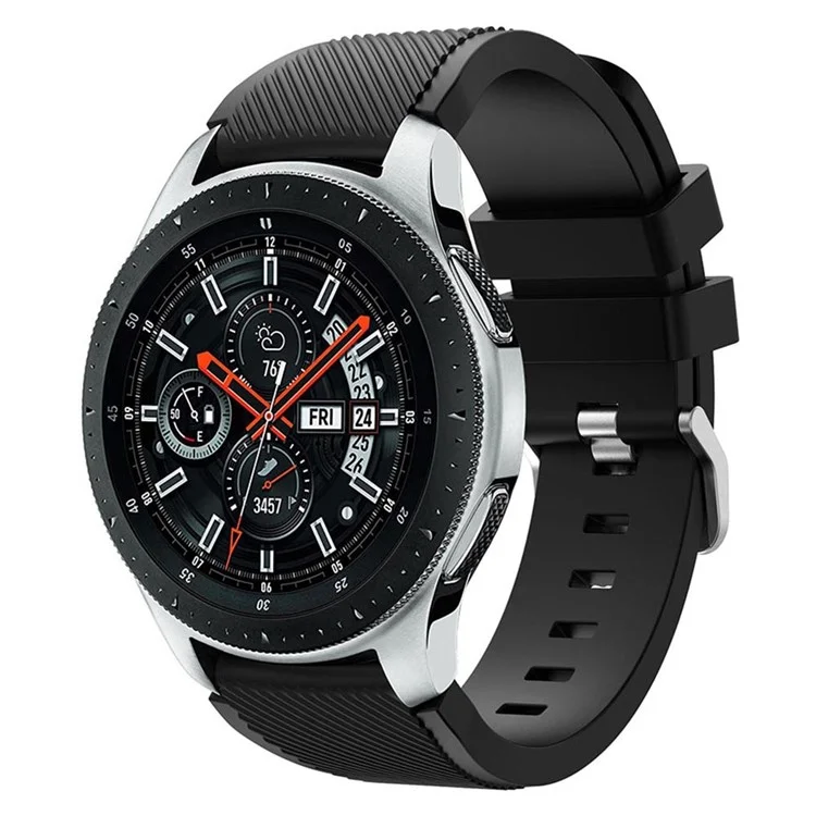 Massenkauf-Ersatzarmband für Samsung Galaxy Watch3 45mm / Watch 46mm / Huami Amazfit Pace Silikon-Uhrenarmband - Schwarz