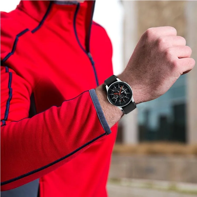 Massenkauf-Ersatzarmband für Samsung Galaxy Watch3 45mm / Watch 46mm / Huami Amazfit Pace Silikon-Uhrenarmband - Schwarz