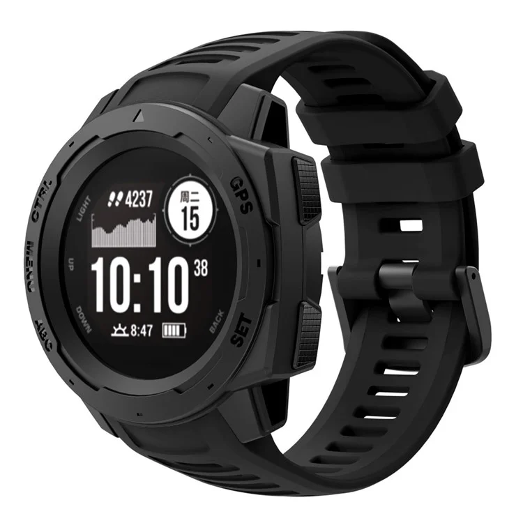 Achat en gros de bracelets de montre en silicone Garmin Instinct avec boucle noire - Noir