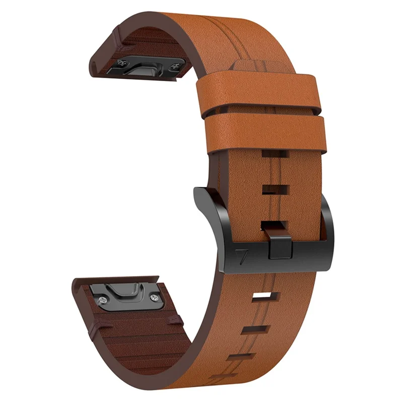 Bulk Purchasing For Garmin Fenix 6 Bracelet Leather Watch Band with Pin Buckle - Brown