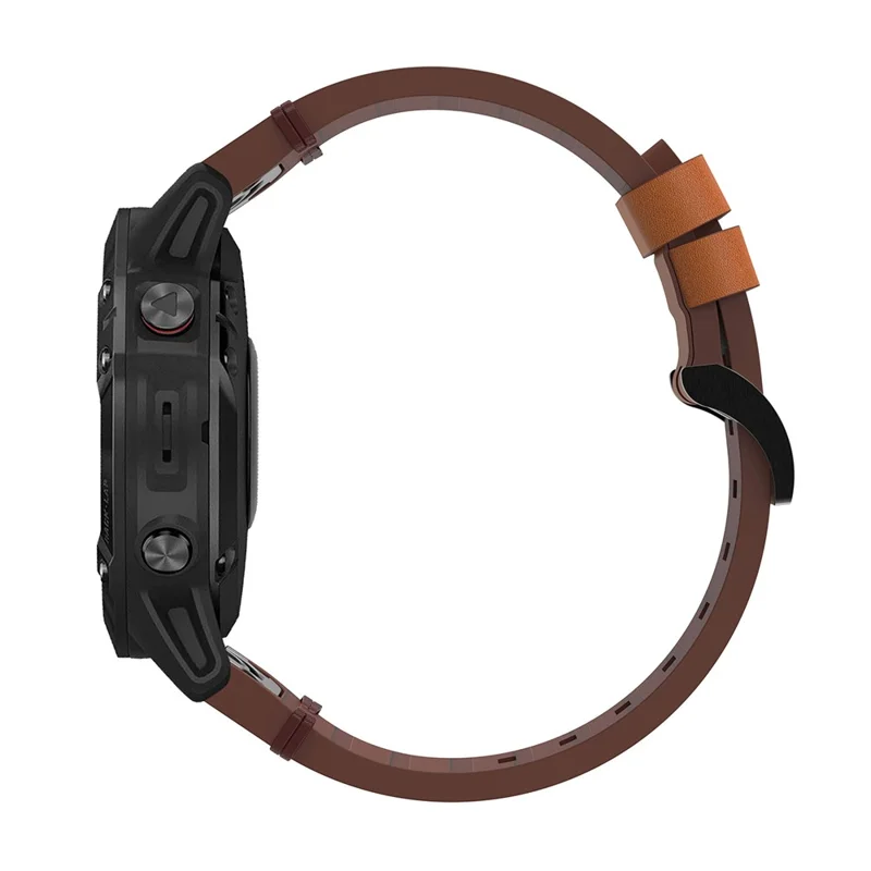 Bulk Purchasing For Garmin Fenix 6 Bracelet Leather Watch Band with Pin Buckle - Brown