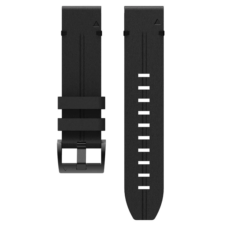 Compra al por mayor de correa de reloj de cuero genuino de vaca para Garmin Fenix 6X - Negro