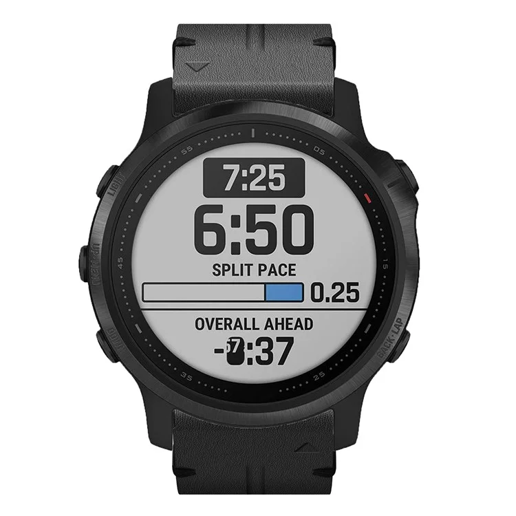 Compra al por mayor de correa de reloj de cuero auténtico de vaca Garmin Fenix 6S con liberación rápida - Negro