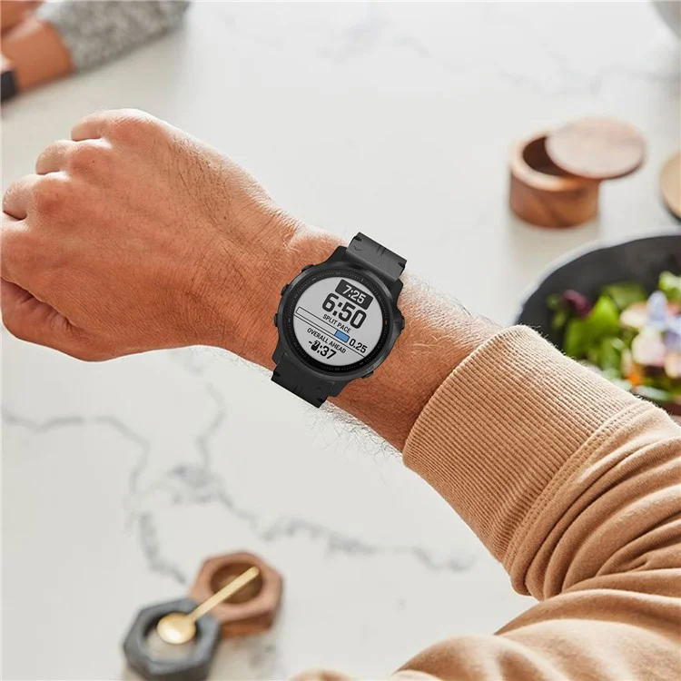 Compra al por mayor de correa de reloj de cuero auténtico de vaca Garmin Fenix 6S con liberación rápida - Negro