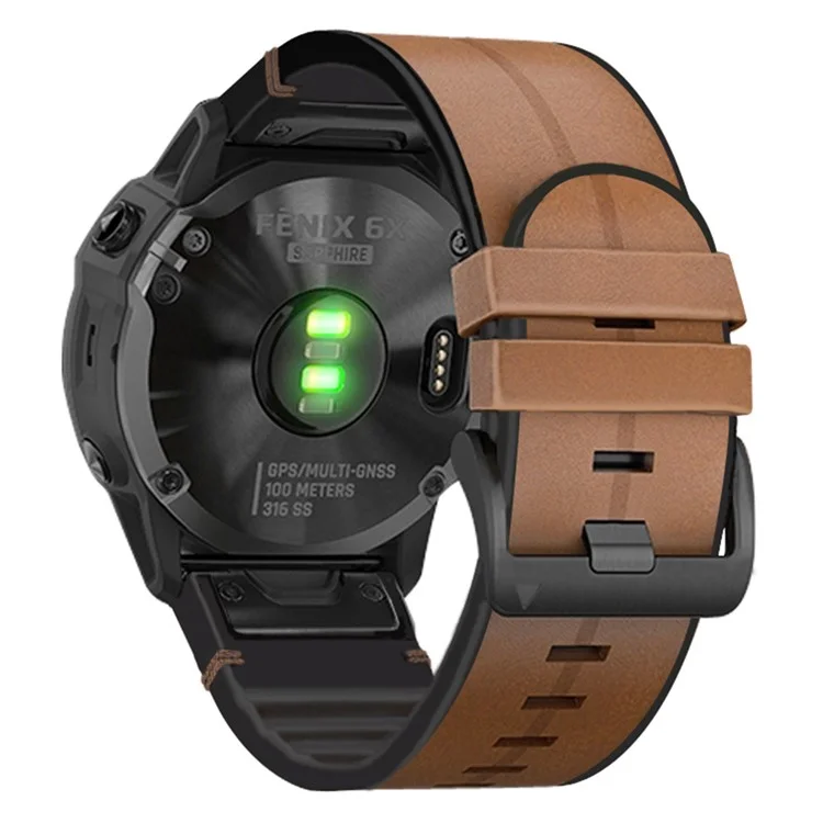 Сменный ремешок для часов Garmin Fenix 6X GPS / 5X Plus с быстрым выпуском, оптовая закупка - Коричневый