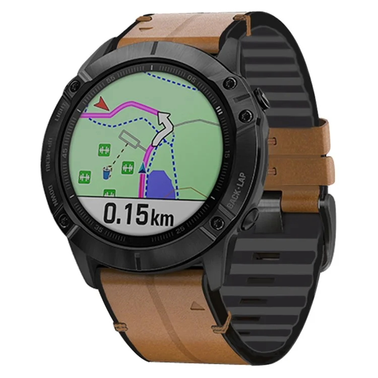 Сменный ремешок для часов Garmin Fenix 6X GPS / 5X Plus с быстрым выпуском, оптовая закупка - Коричневый