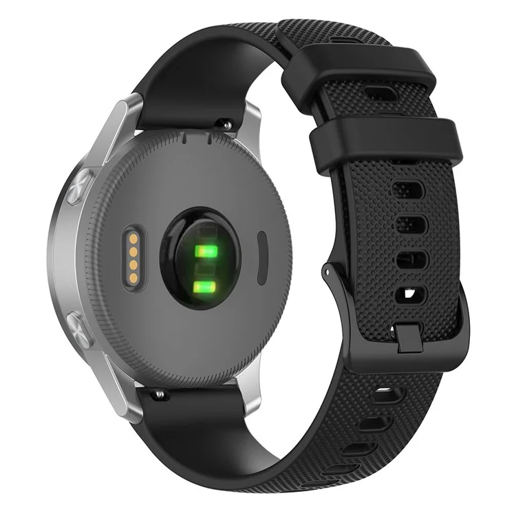 Compra em Quantidade de Pulseira de Substituição de 18mm para Garmin Venu 3S / 2S / Vivomove 3S Smartwatch - Textura em Grade - Preto