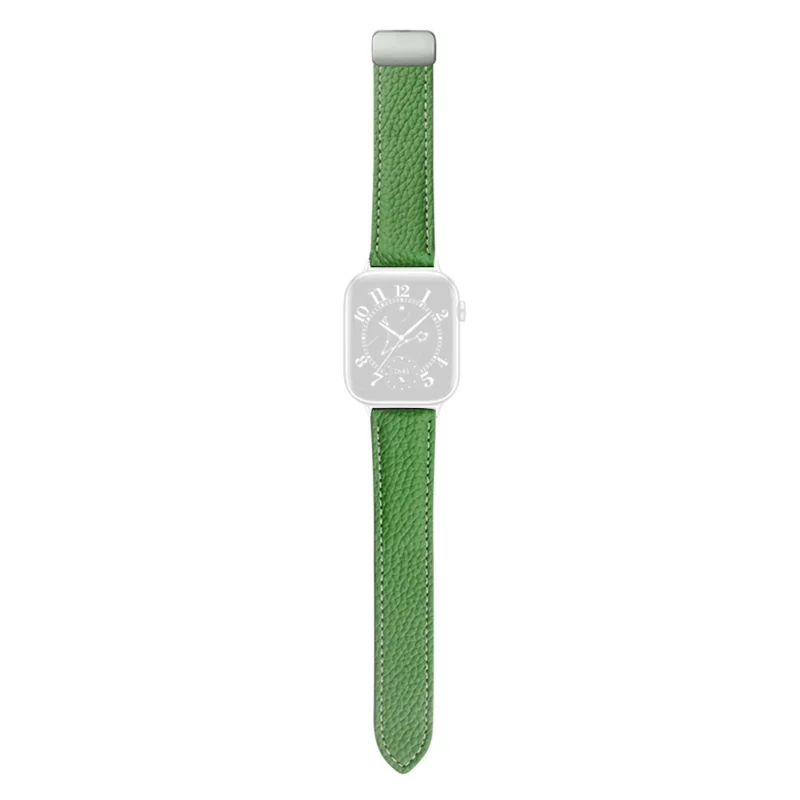 For Honor Watch 5 Leather Strap Magnetic Buckle Smart Watch Wristband - Green