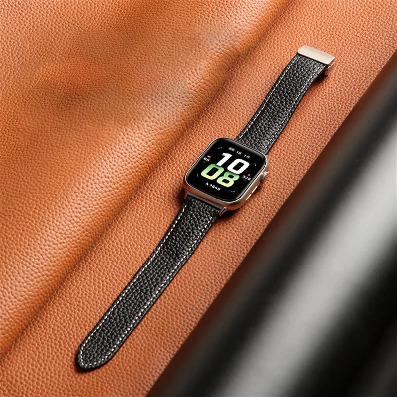 For Honor Watch 5 Leather Strap Magnetic Buckle Smart Watch Wristband - Green
