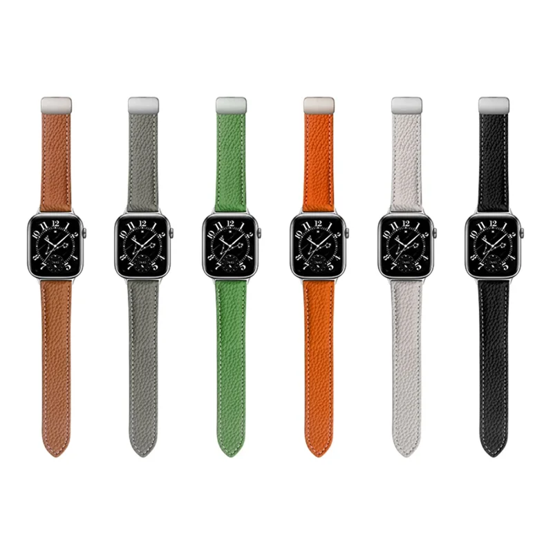 For Honor Watch 5 Leather Strap Magnetic Buckle Smart Watch Wristband - Green