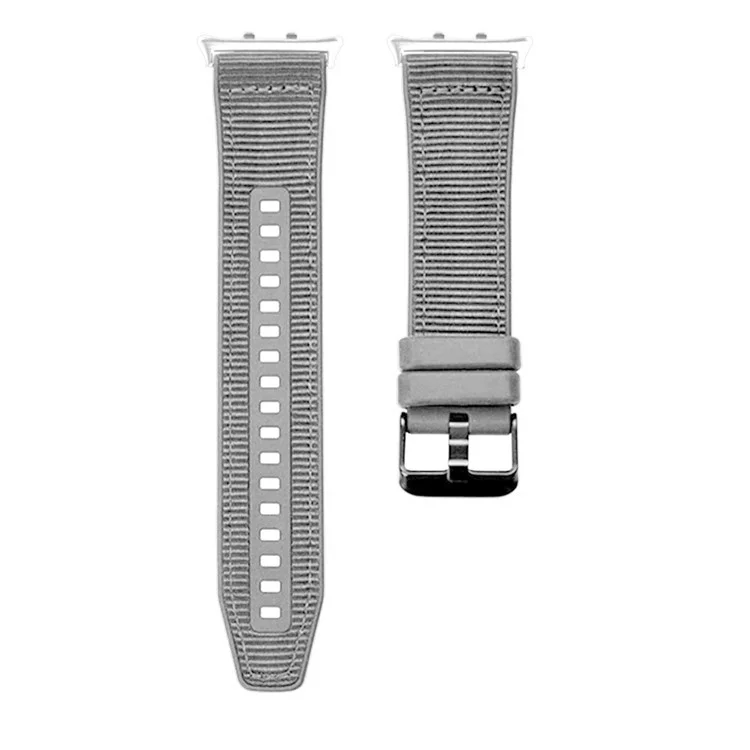 Bracelet de rechange pour montre For Honor Watch 5 en nylon et silicone réglable - Gris