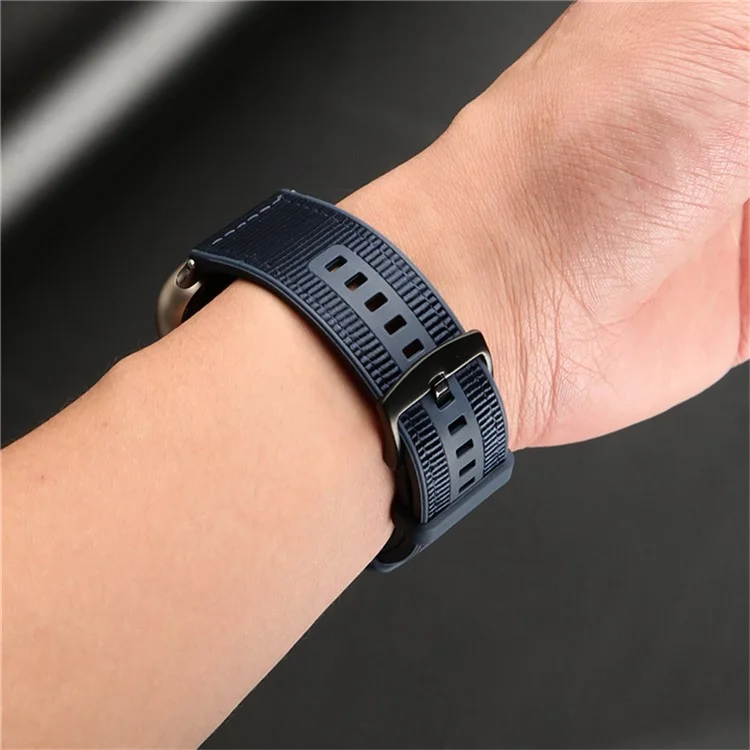 Bracelet de rechange pour montre For Honor Watch 5 en nylon et silicone réglable - Gris