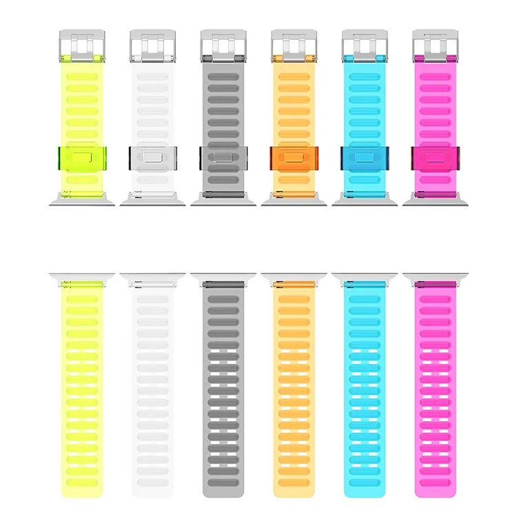 Softband TPU de rechange für Apple Watch Series 10 42mm / 9 8 7 41mm / 6 5 4 SE SE (2022) SE (2023) 40mm / 3 2 1 38mm - Transparent 