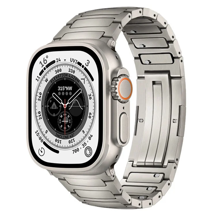 Титановый металлический ремешок для Apple Watch Series 10 9 8 7 SE 6 5 4 3 2 1 42 мм 41 мм 40 мм 38 мм, одноэлементный ремешок с быстрым отпусканием - Титан