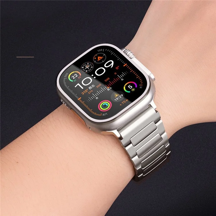 Титановый металлический ремешок для Apple Watch Series 10 9 8 7 SE 6 5 4 3 2 1 42 мм 41 мм 40 мм 38 мм, одноэлементный ремешок с быстрым отпусканием - Титан