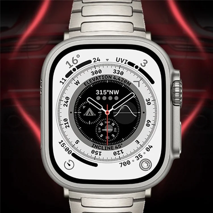 Титановый металлический ремешок для Apple Watch Series 10 9 8 7 SE 6 5 4 3 2 1 42 мм 41 мм 40 мм 38 мм, одноэлементный ремешок с быстрым отпусканием - Титан