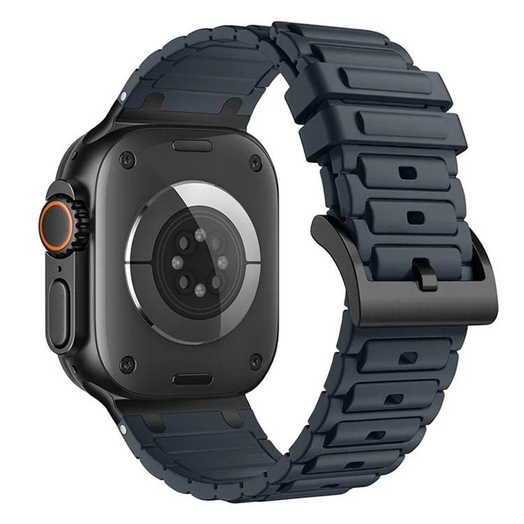 Verstärkter Silikon-Armband für Apple Watch Series 10 9 8 7 SE 6 5 4 3 2 1 42mm 41mm 40mm 38mm - Mitternacht